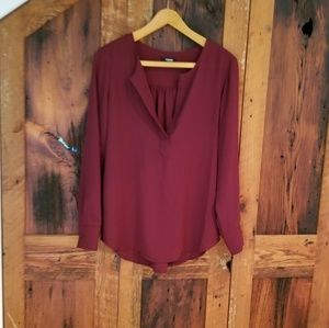 Burgundy blouse
